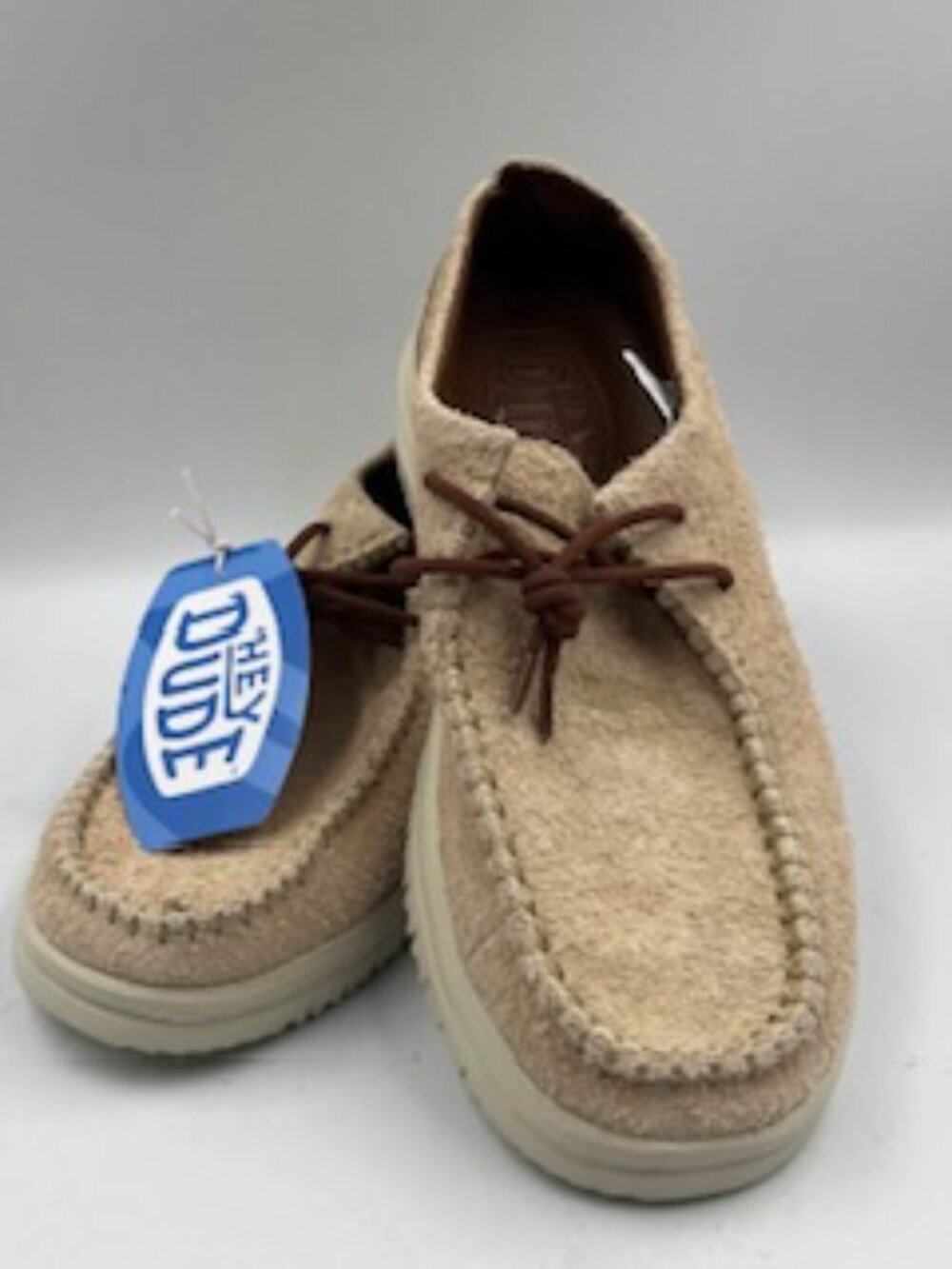 NEW Hey Dude Wally Nxt Moc Men’s size 8 Beige Suede slip on shoes Sneakers NWT